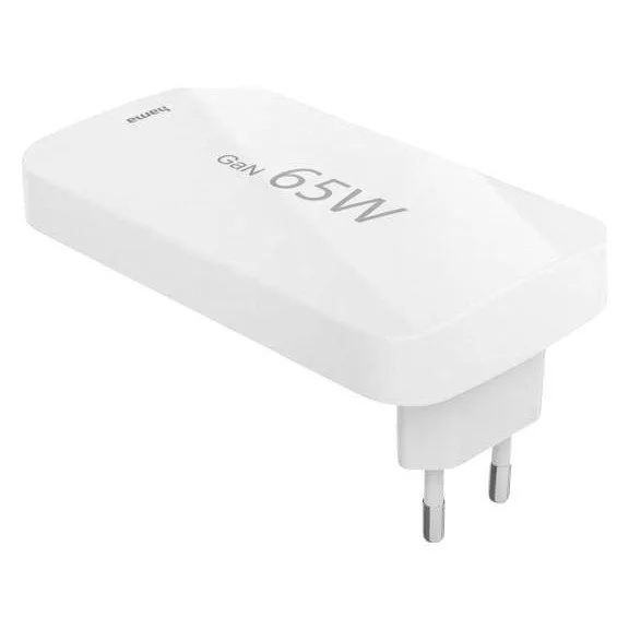 Hama 65W GAN, 2X USB-C, 1X USB-A, white — image 3