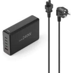 Hama charging station 240w,4x usb-c, 1x usb, black