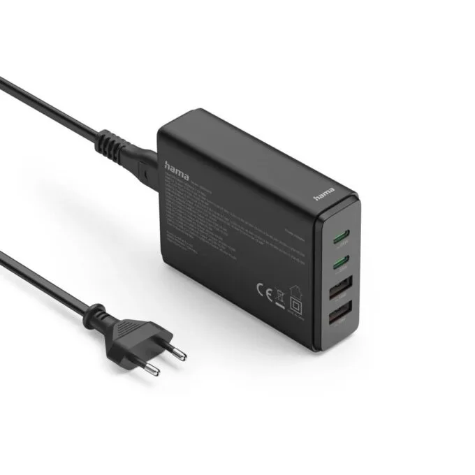 Hama GAN 65W PD/QC 2x USB-C, 2x USB-A black — image 2