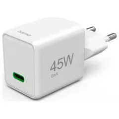 Hama supermini 45W GAN PD/QC 1x USB-C white