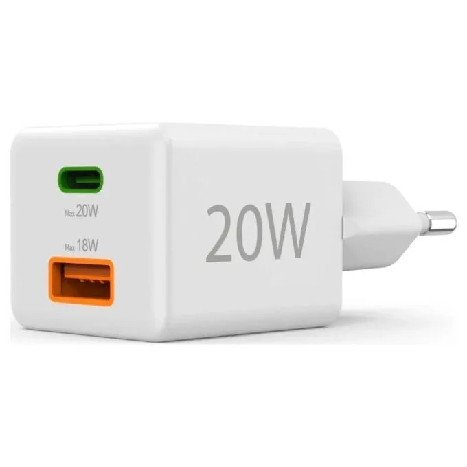 Hama mini 20W PD/QC 1x USB-C, 1x USB-A white — image 7