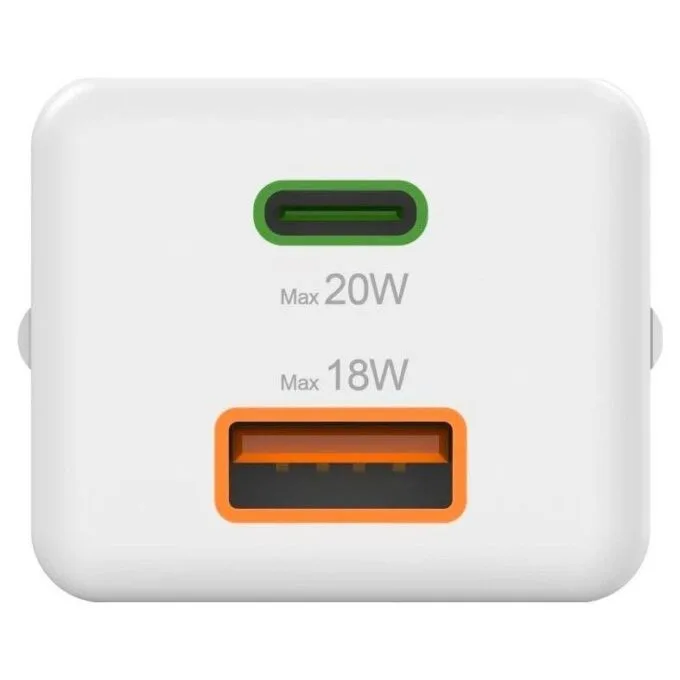 Hama mini 20W PD/QC 1x USB-C, 1x USB-A white — image 8