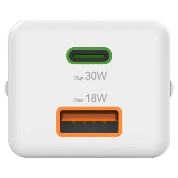 Hama mini 30W PD/QC 1x USB-C, 1x USB-A white — image 4