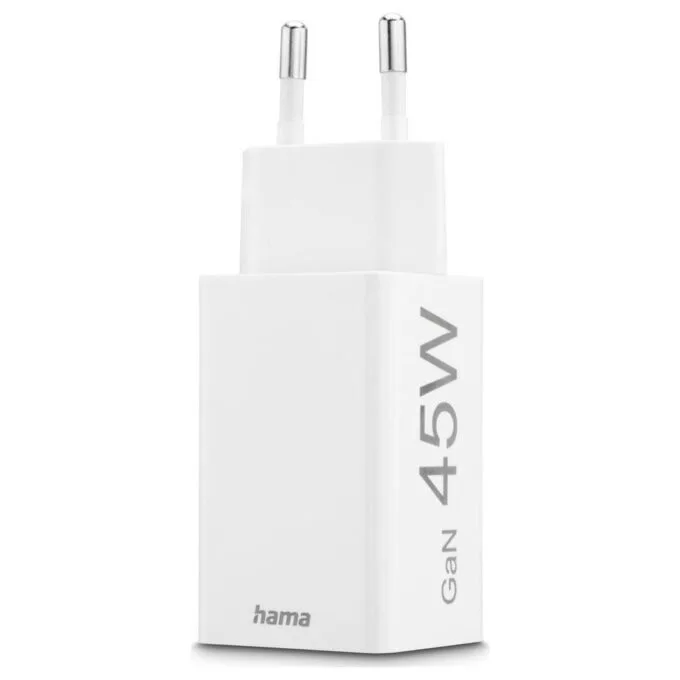 Hama mini GAN 45W PD/QC 1x USB-C, 1x USB-A white — image 5