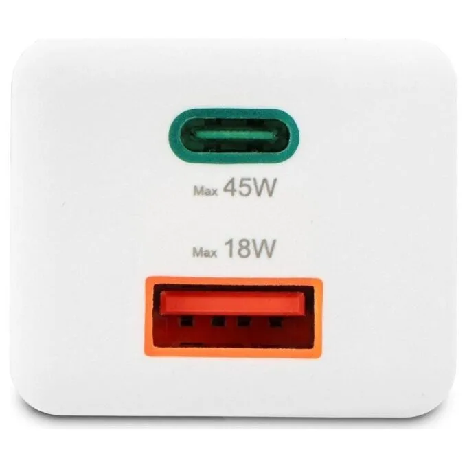 Hama mini GAN 45W PD/QC 1x USB-C, 1x USB-A white — image 8