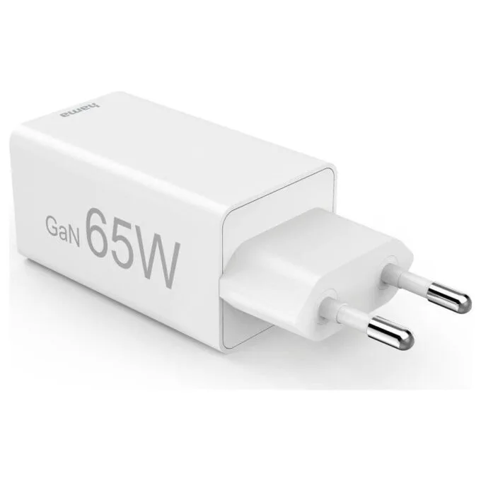 Hama mini Gan 65W PD/QC 2x USB-C, 1x USB-A white — image 3