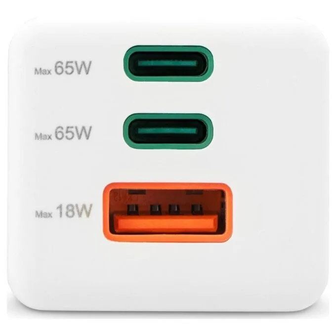 Hama mini Gan 65W PD/QC 2x USB-C, 1x USB-A white — image 7