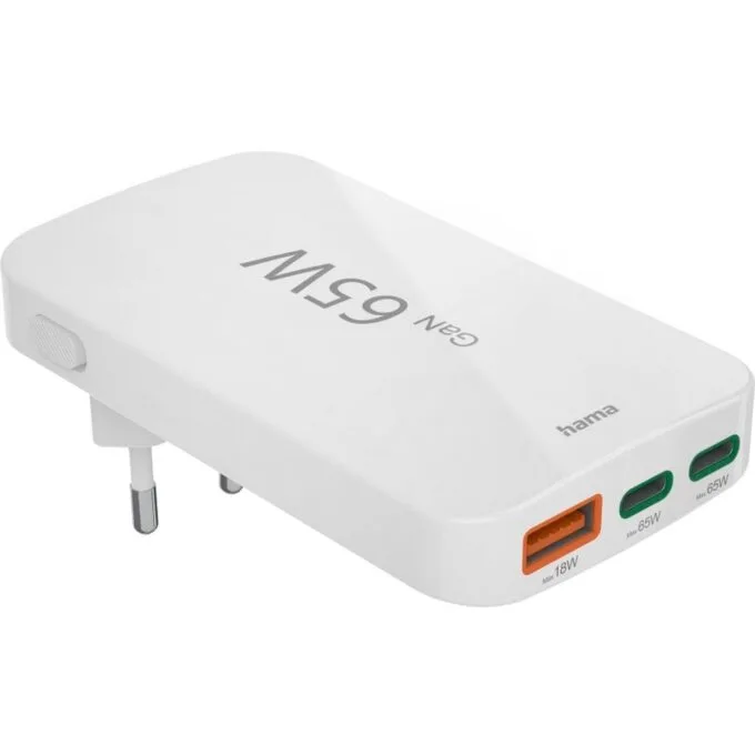 Hama 65W 2xUSB-C, 1xUSB-A PD folding — image 2