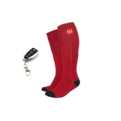 Glovia heated socks with remote control, size 35-40, red