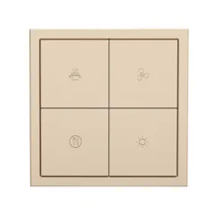 HDL Panel Tile Series 4 Button Smart Panel Champagne Gold HDL-M/PT4RA.1