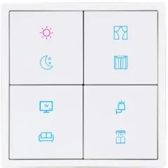 HDL Panel Tile Series 8 Button White HDL-M/PT4RB.1
