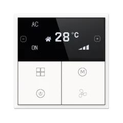 HDL Panel Tile Series OLED Thermostat Ivory White HDL-M/PTOL6.1