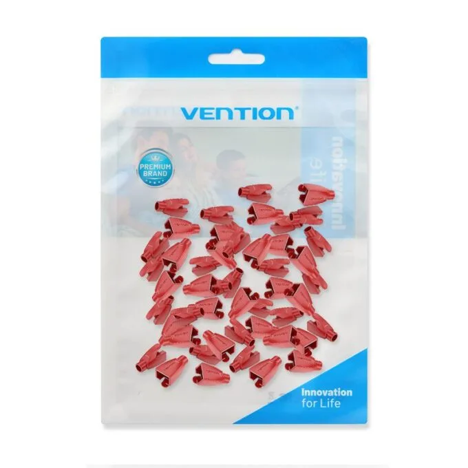 Vention NETWORK Connector Strain Relief Boots RJ45 Red 50-pack — image 6