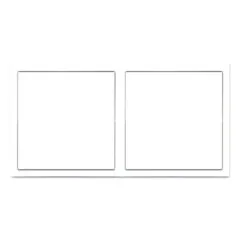 HDL Panel Frame Tile Series 2 Gangs  Ivory White MP2H-EC/TILE.48