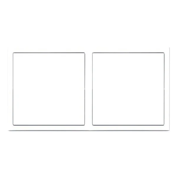 HDL Panel Frame Tile Series 2 Gangs  Ivory White MP2H-EC/TILE.48 — image 1