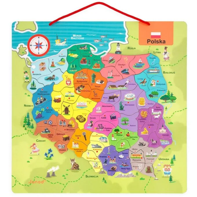 Janod Map of Poland 69 magnets — image 2