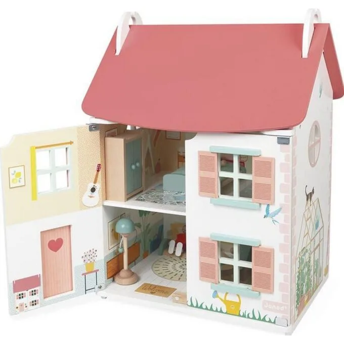 Lilliputiens Wooden dollhouse with 15 accessories J06467 — image 4