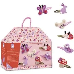 Janod Garden Brocade hair clips creative set to create J09179