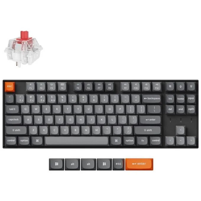 Keychron K8M-H1 80% TKL Super Red Switch RGB Hot-Swap Black — image 5
