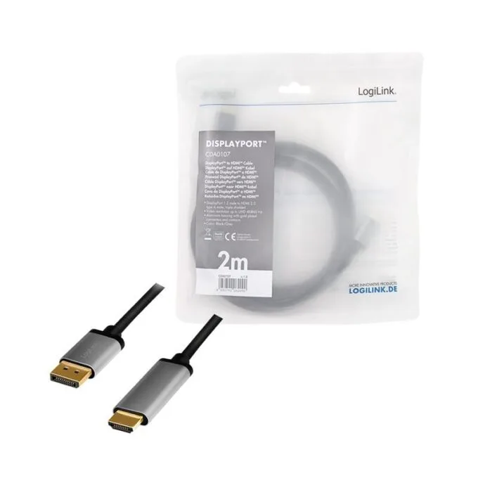LogiLink DisplayPort - HDMI 2.0m (CDA0107) — image 3