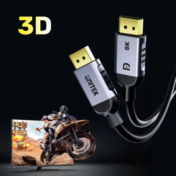 Unitek Cable DisplayPort 1.4 8k 60hz, 4k 240hz, HD 1m — image 7