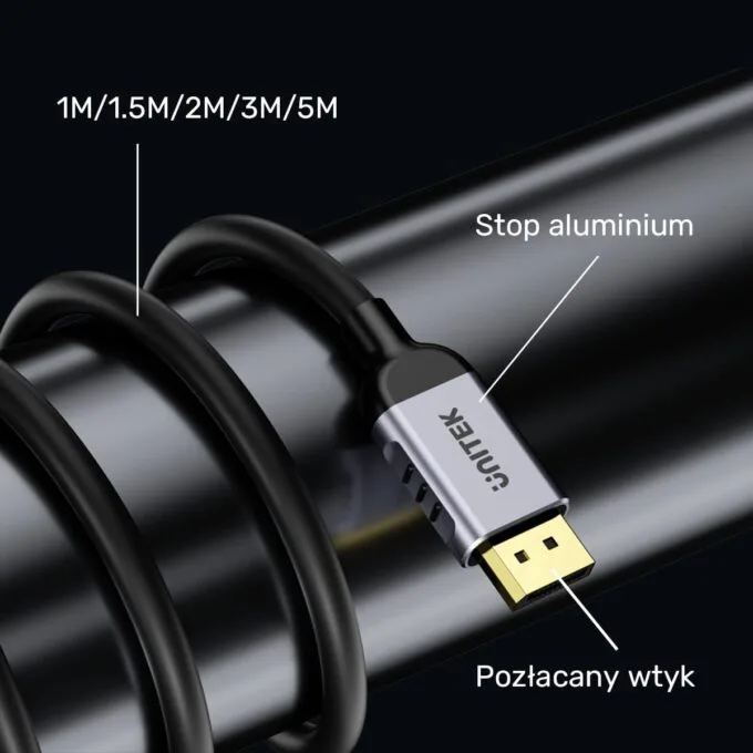 Unitek Cable DisplayPort 1.4 8k 60hz, 4k 240hz, HD 1m — image 9