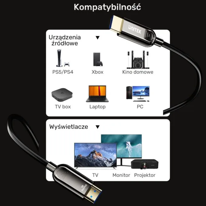 Unitek HDMI optical cable 2.1 AOC 8K 120Hz 80m — image 7