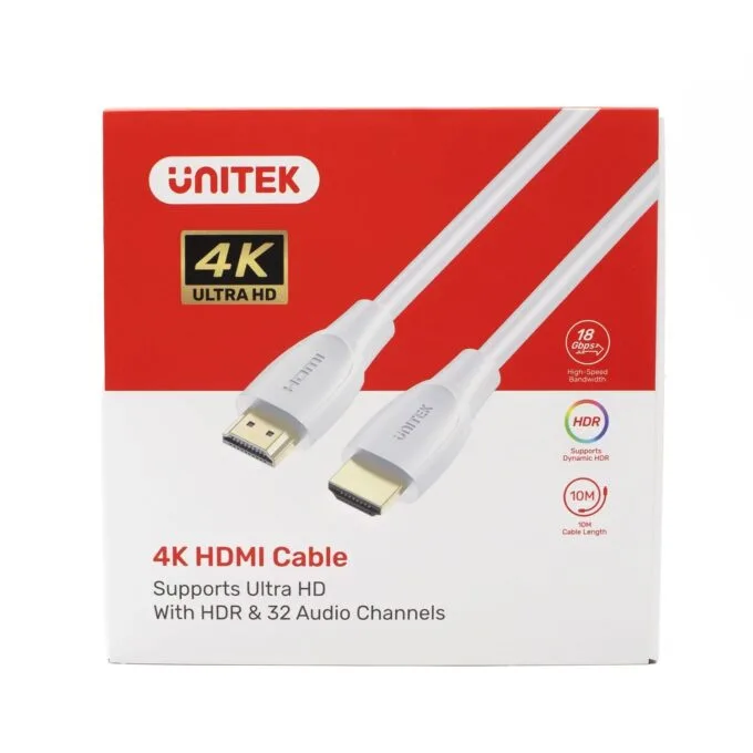 Unitek HDMI 2.0 cable 4K white 7.5m — image 12