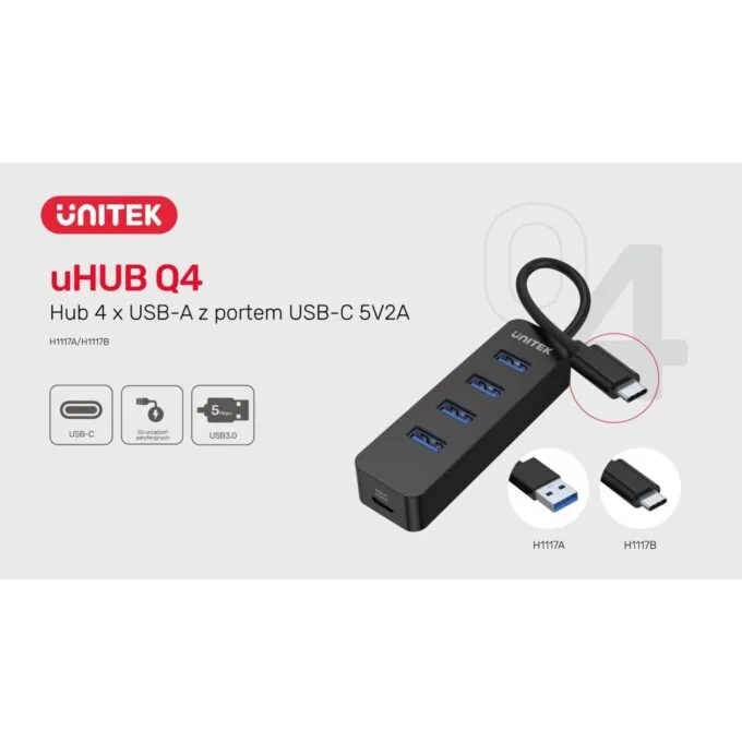 USB-C Hub Unit, 4 USB 3.0 ports, active, 10 W — image 2