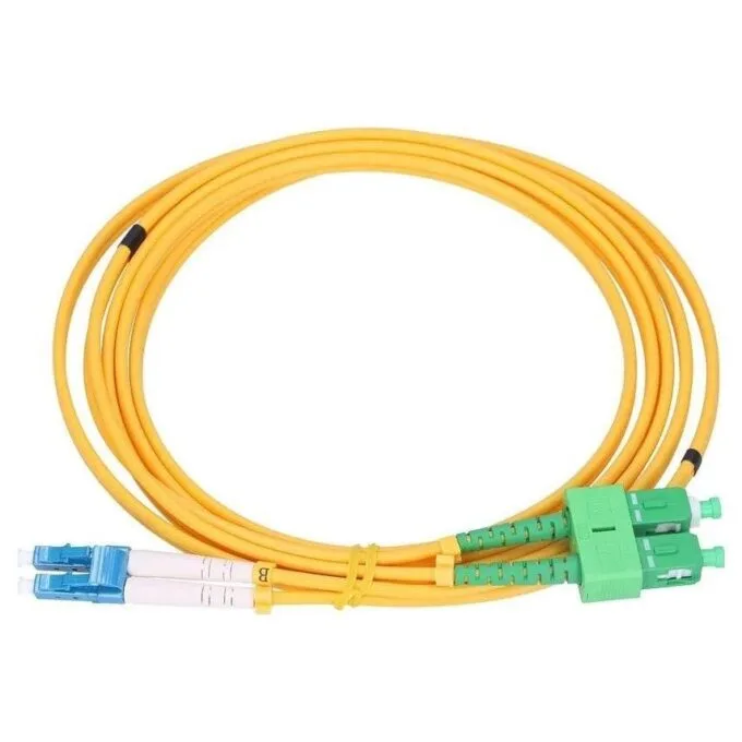 Extralink SC/APC-LC/UPC | Unimodal, Duplex, G652D, 3mm, 1m — image 1