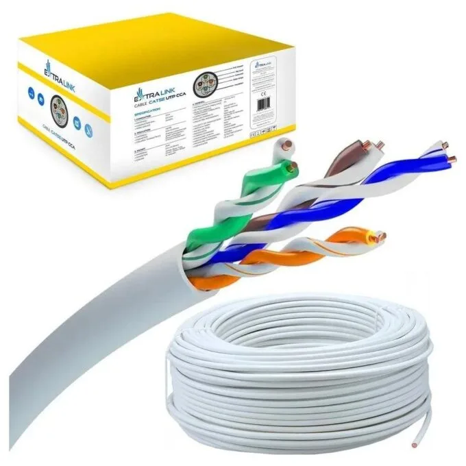 Extralink CAT5E UTP (U/UTP) V2 Internal cable | 100M cord — image 1