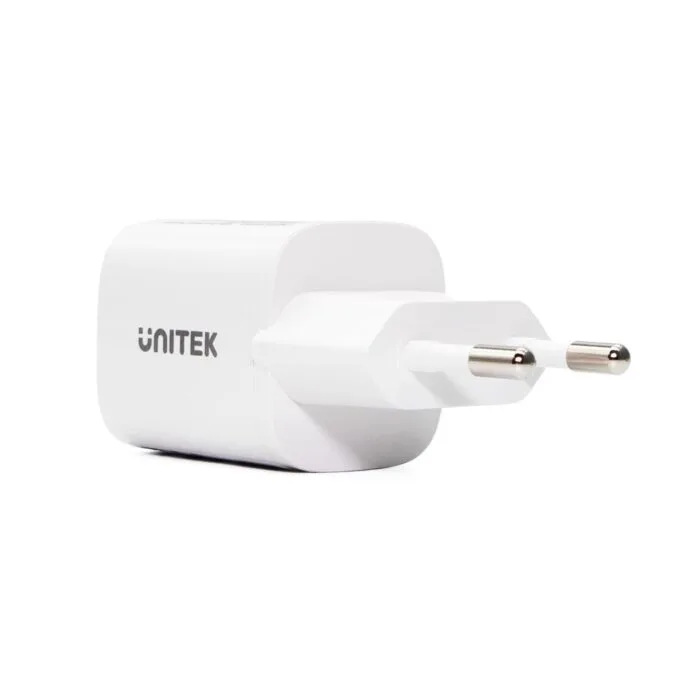 Unitek 1x USB-A 1x USB-C QC 33W white — image 3