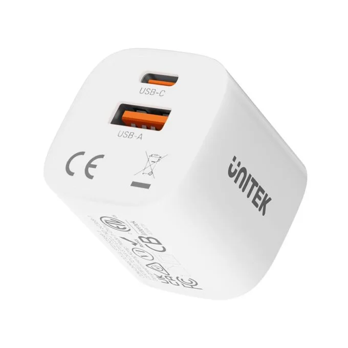 Unitek 1x USB-A 1x USB-C QC 33W white — image 9