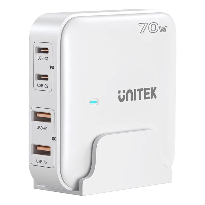 Unitek Desk Charger GAN 70W 2xUSB-A 2xUSB-C — image 1