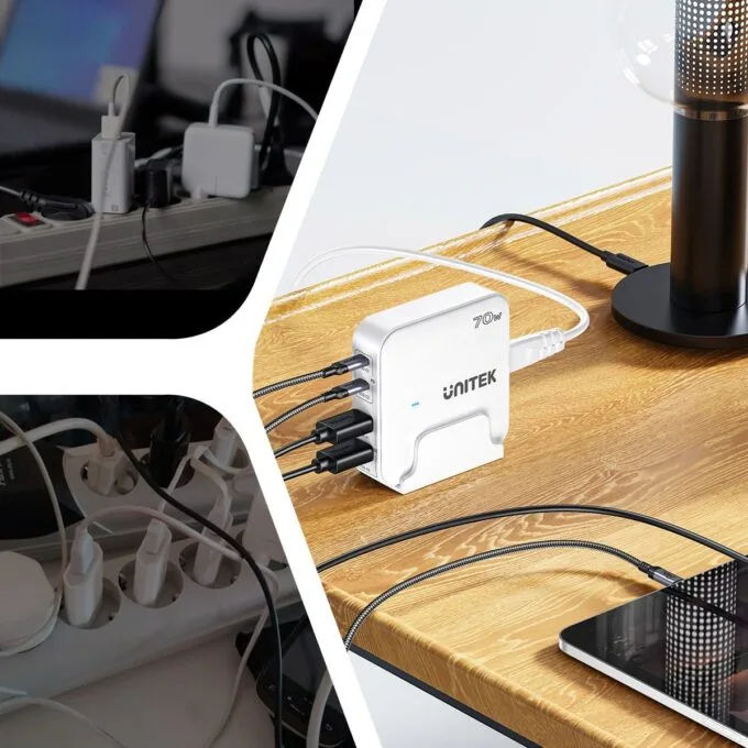 Unitek Desk Charger GAN 70W 2xUSB-A 2xUSB-C — image 5