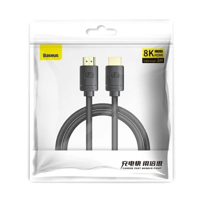 Baseus High Definition Series HDMI 2.1, 8K 60Hz, 3D, HDR, 48Gbps, 1m (black) — image 8