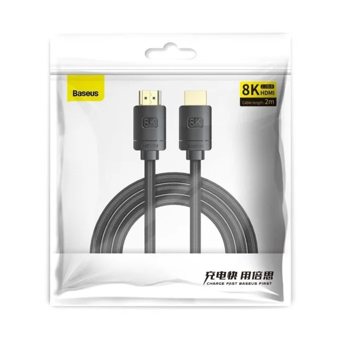 Baseus High Definition Series HDMI 2.1, 8K 60Hz, 3D, HDR, 48Gbps, 3m (black) — image 7