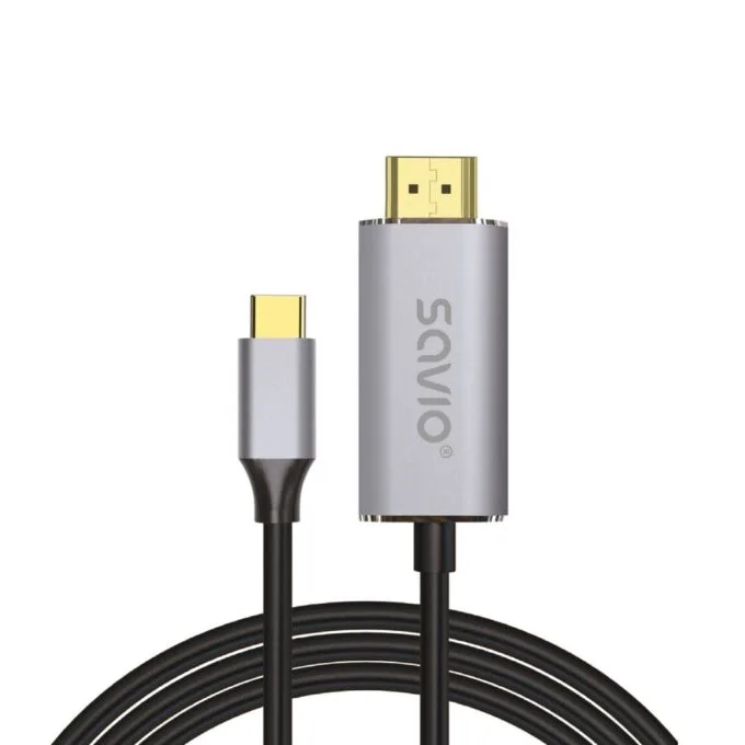 SAVIO CL-171 USB-C cable for HDMI v2.0b, 2m, copper — image 1