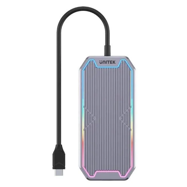 Unitek Hub USB-C HDMI RJ45 3,5mm audio 100W 10Gbps — image 2