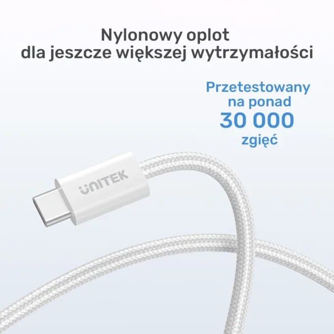 Unitek Cable magnetically rolled USB C PD 100W beige 1m — image 9