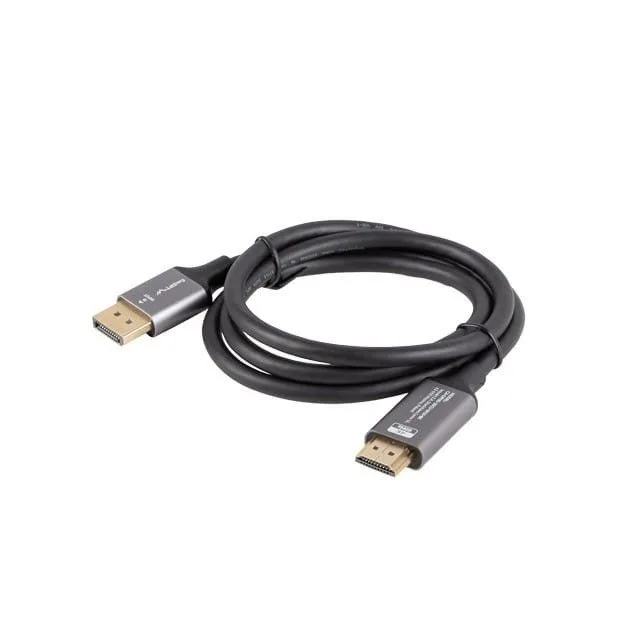 Lanberg Displayport cable - HDMI M/M 4K 1m black and silver — image 2