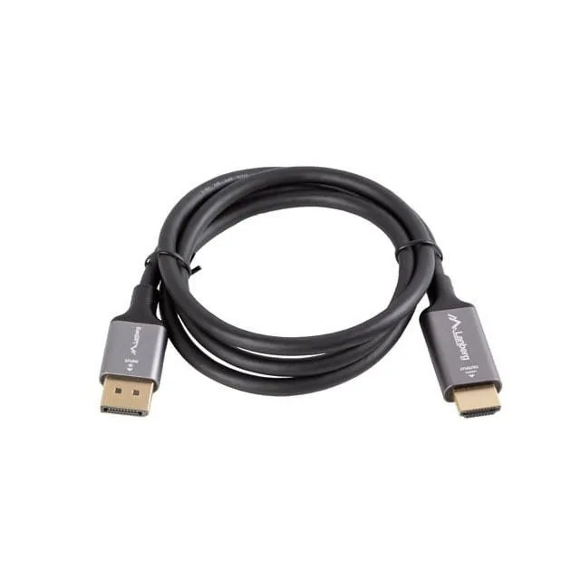 Lanberg Displayport cable - HDMI M/M 4K 1m black and silver — image 3