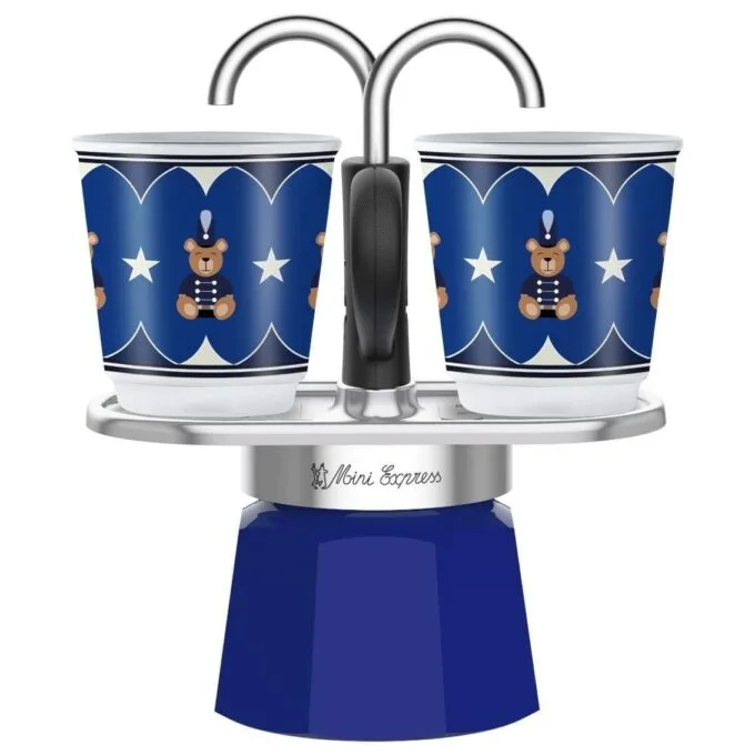 Bialetti Mini Express 2TZ (100 ml) Joyful Christmas 2 x 45 ml blue — image 1