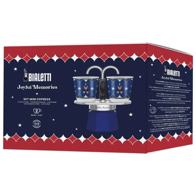 Bialetti Mini Express 2TZ (100 ml) Joyful Christmas 2 x 45 ml blue — image 2