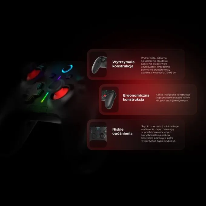 Rampage Hydra Pro Pad Wireless RGB 2.4G Hall, Magnetic Drains Black — image 12