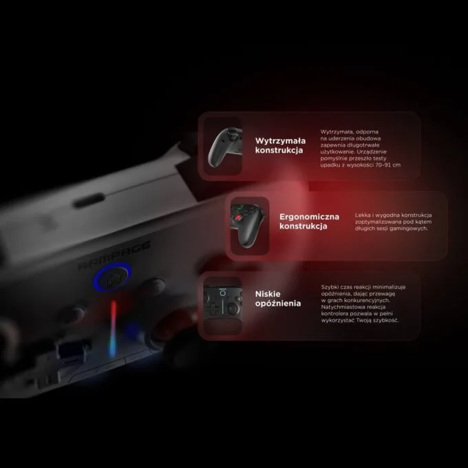Rampage Hydra Pro Pad wireless RGB 2.4G Hall, magnetic discharges white — image 12