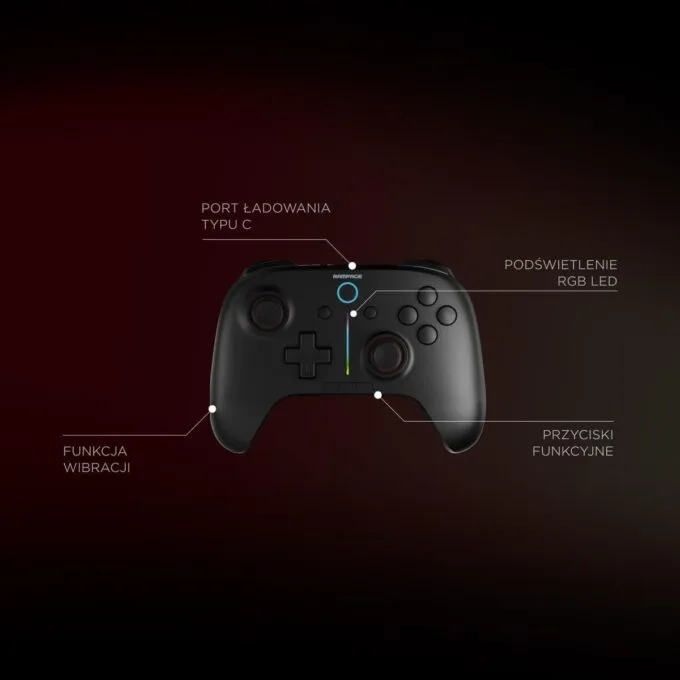 Rampage Hydra Pro Pad wireless RGB 2.4G Hall, magnetic triggers with charging station black — image 10