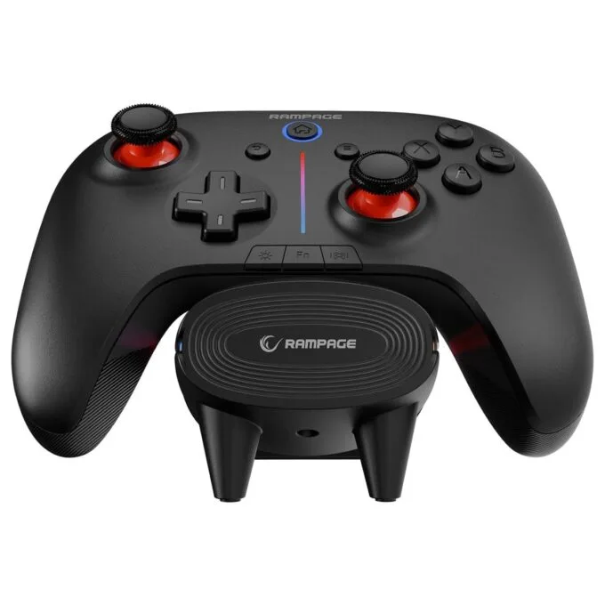 Rampage Hydra Pro Pad wireless RGB 2.4G Hall, magnetic triggers with charging station black — image 2