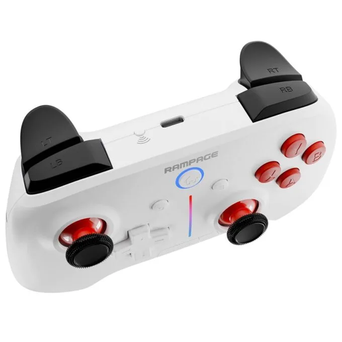 Rampage Hydra Pro Pad Wireless RGB 2.4G Hall, magnetic triggers with white charging station — image 5