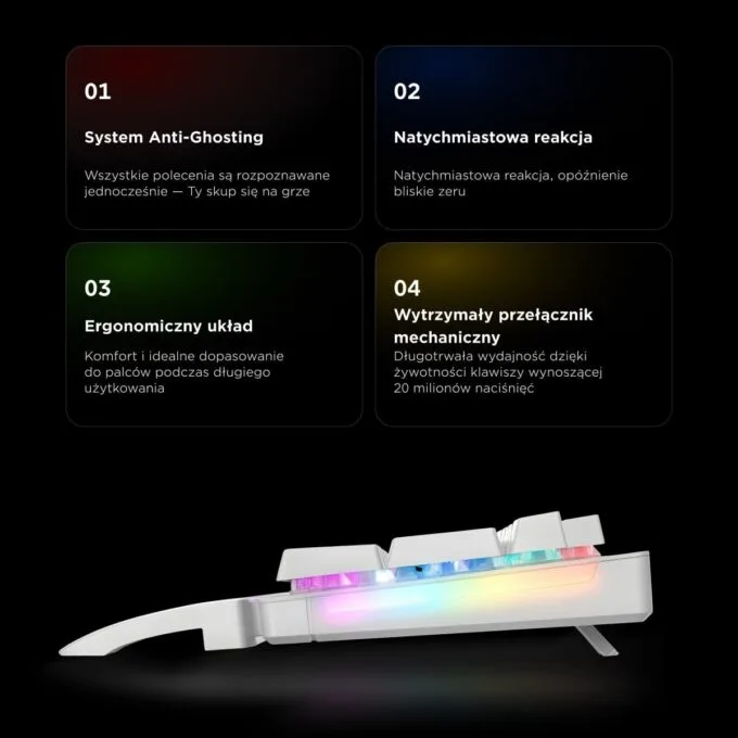 Rampage UMBRA KB-R86 Blue Switch White — image 13